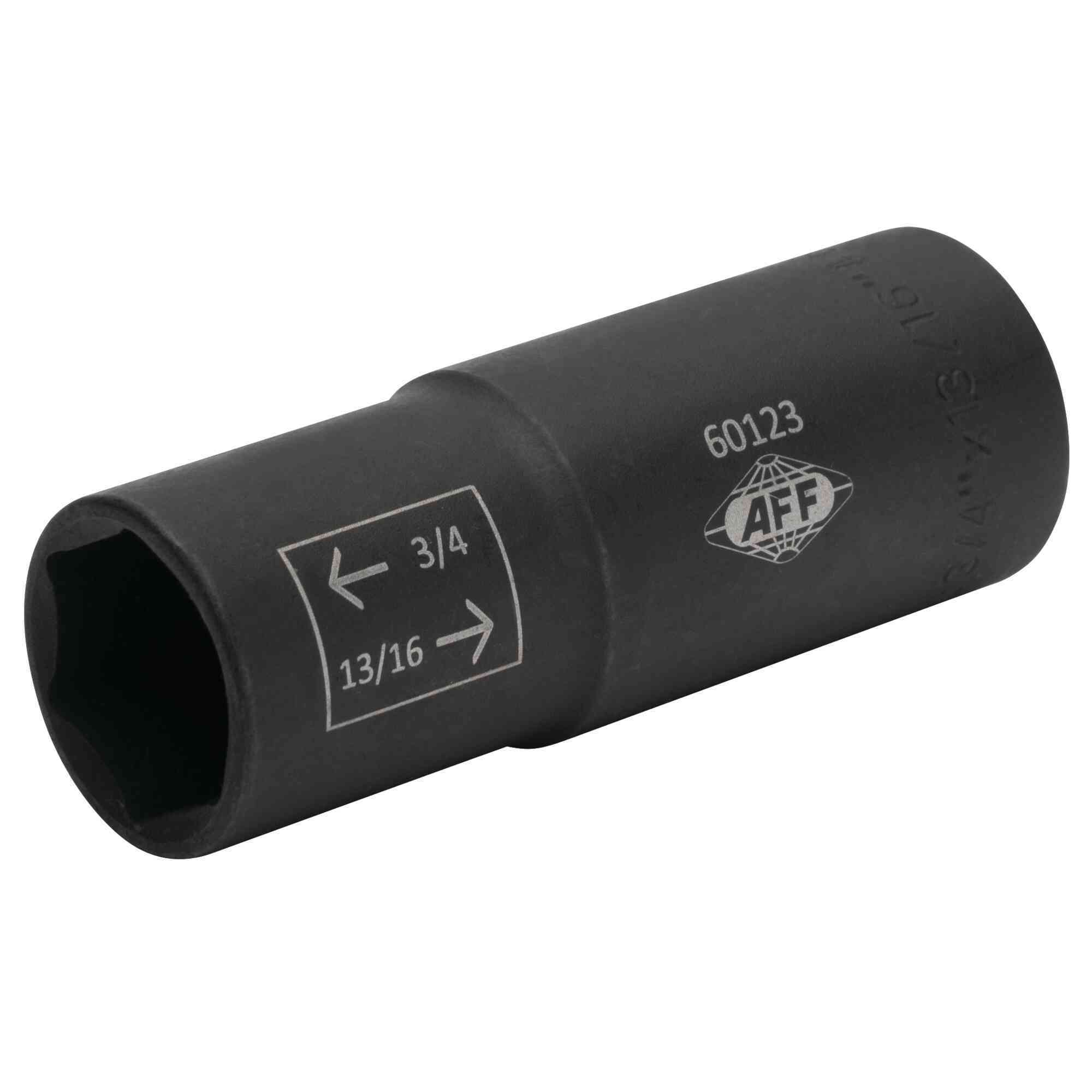 American Forge & Foundry Impact Flip Socket — 1/2in. Drive, 3/4in. x 13/16in., Thin Wall, Chrome Molybdenum Steel, Model# 60123